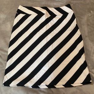 Black and white stripe skirt